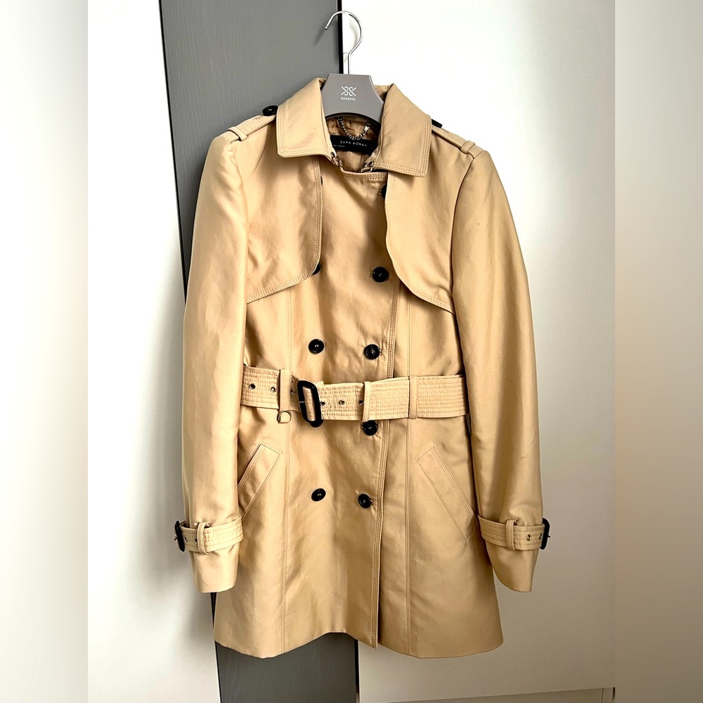 Zara beige trenchcoat, barely worn, size S
